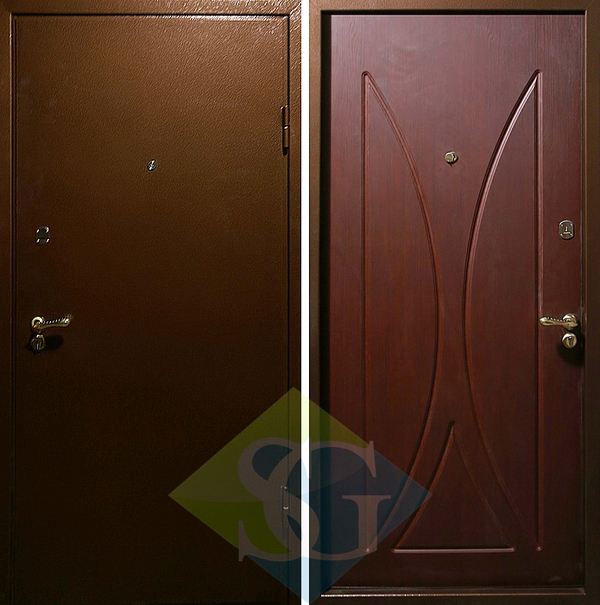 Дверь порошковое напыление и МДФ ПВХ (16 мм) 03