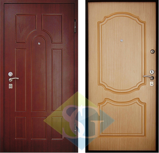 Дверь МДФ (шпон 10 мм) и МДФ (шпон 10 мм) 01