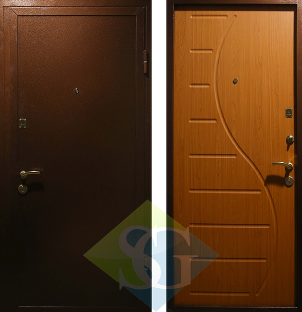 Дверь порошковое напыление с лаком и МДФ ПВХ (10 мм) 06