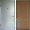 Дверь порошковое напыление и МДФ ПВХ (16 мм) 01