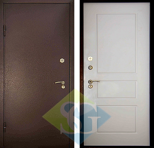 Дверь порошковое напыление с лаком и МДФ ПВХ (10 мм) 04