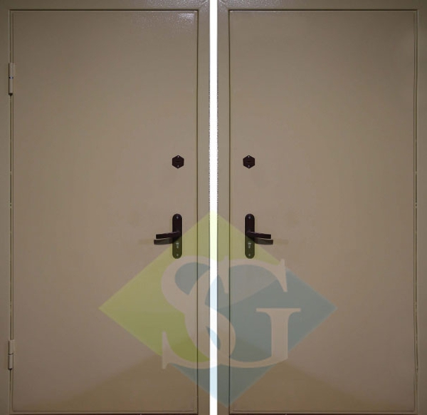 Дверь техническая (одинарный лист металла на каркасе)