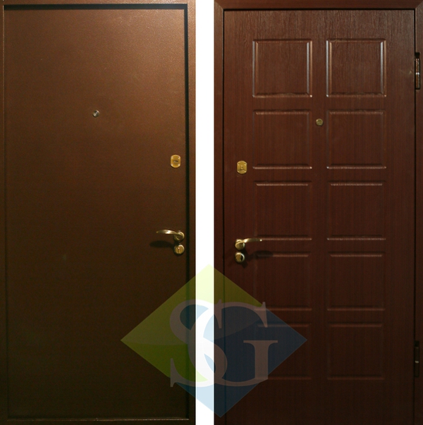 Дверь порошковое напыление с лаком и МДФ (8 мм) 01