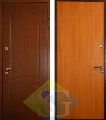 Дверь МДФ (шпон 10 мм) и ламинат