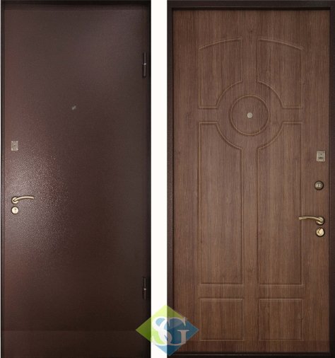 Дверь порошковое напыление и МДФ ПВХ (16 мм) 02