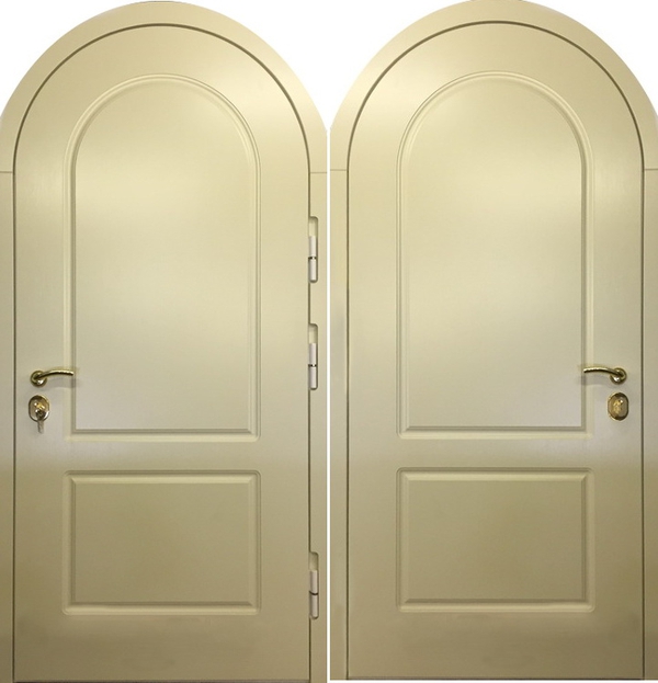 Арочная дверь № 13 с МДФ ПВХ с двух сторон