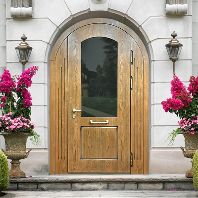 Арочная дверь с терморазрывом для частного дома – изготовление на заказ