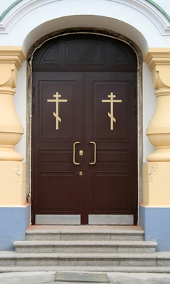 Дверь для храма с двумя створками