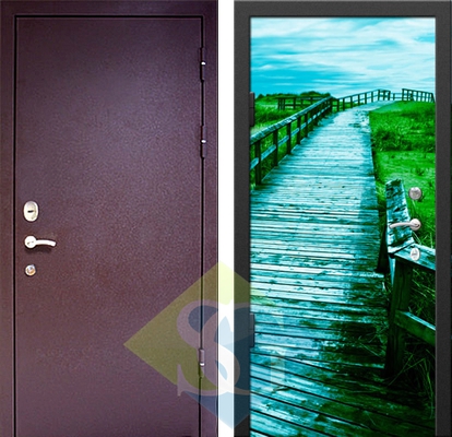 Двери порошковое напыление с лаком и МДФ (10 мм) с фотопечатью
