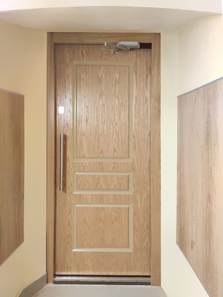 Дверь с МДФ отделкой, фото изнутри (Кремль)