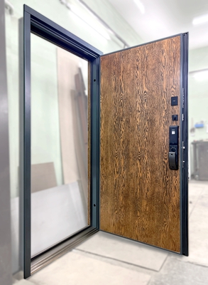 Дверь с МДФ-панелью и глянцевыми вставками