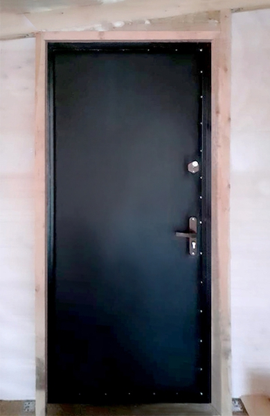Дверь с винилискожей в частном доме (пос. Дмитроград)