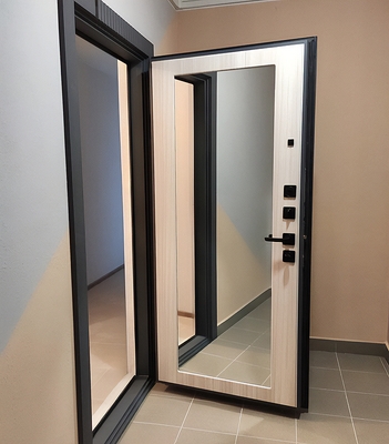 Дверь для квартиры с МДФ и зеркалом