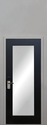 Дверь со скрытыми петлями и верхней вставкой