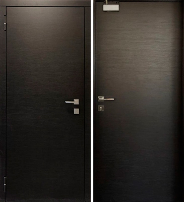 Дверь МДФ ПВХ (имитация поперечного шпона) с доводчиком