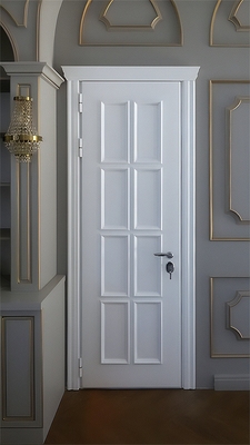 Окрашенная дверь с багетом