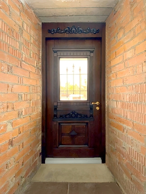 Остекленная дверь, фото изнутри
