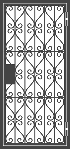 Металлическая решетчатая дверь 11