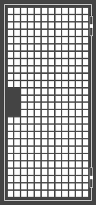 Металлическая решетчатая дверь 12
