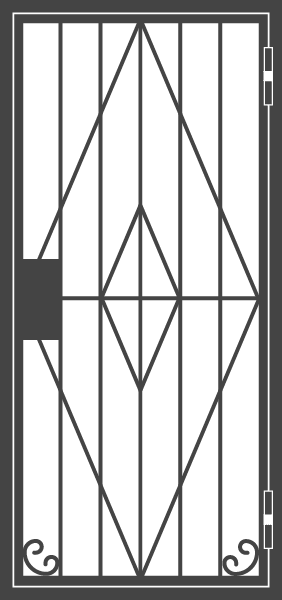 Металлическая решетчатая дверь 05