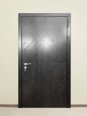 Шпонированная дверь Интарсия, фото снаружи
