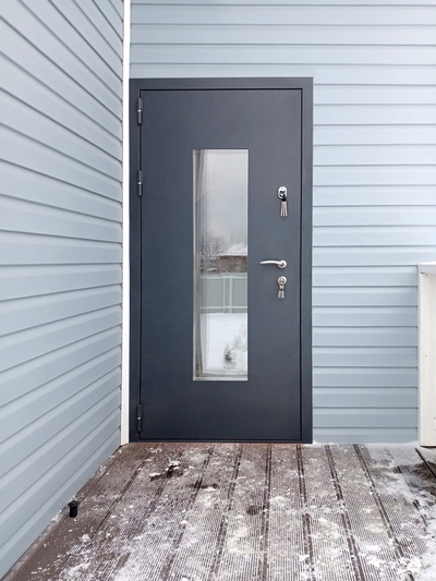 Фото с объекта: остекленная дверь с терморазрывом для частного дома