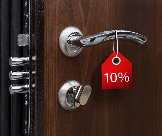 Весь октябрь компания «СТАЛЬ-ГРУПП» дает скидку 10% на все модели дверей с терморазрывом 